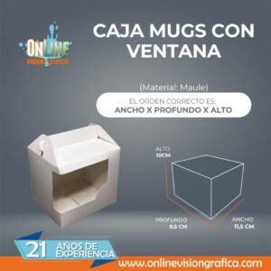 CAJA MUGS CON VENTANA