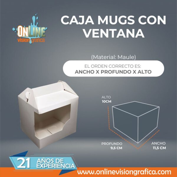 CAJA MUGS CON VENTANA